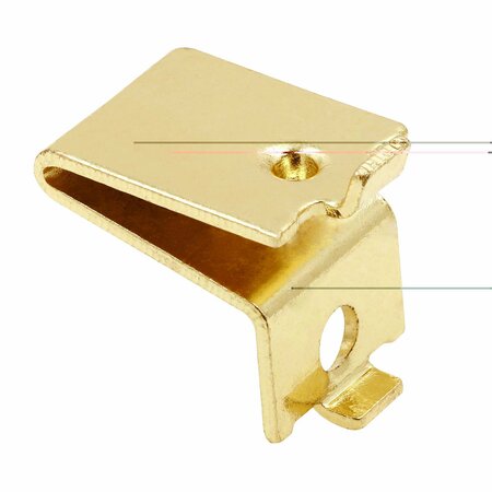 PRIME-LINE Brass, Metal Strip Lock Style Shelf Bracket , Knape and Vogt 8 Pack U 101736
